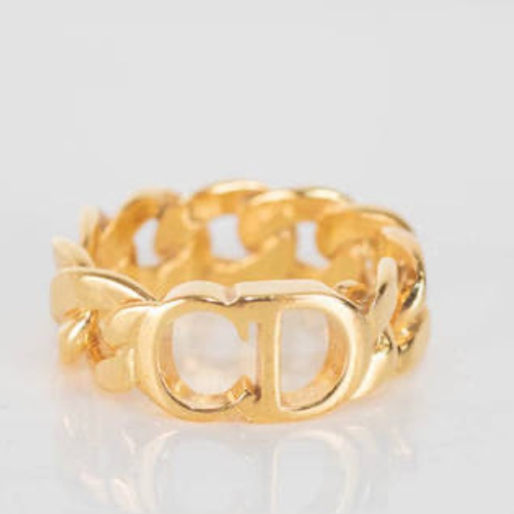 Dior Gold Women's Ring with Iconic Logo